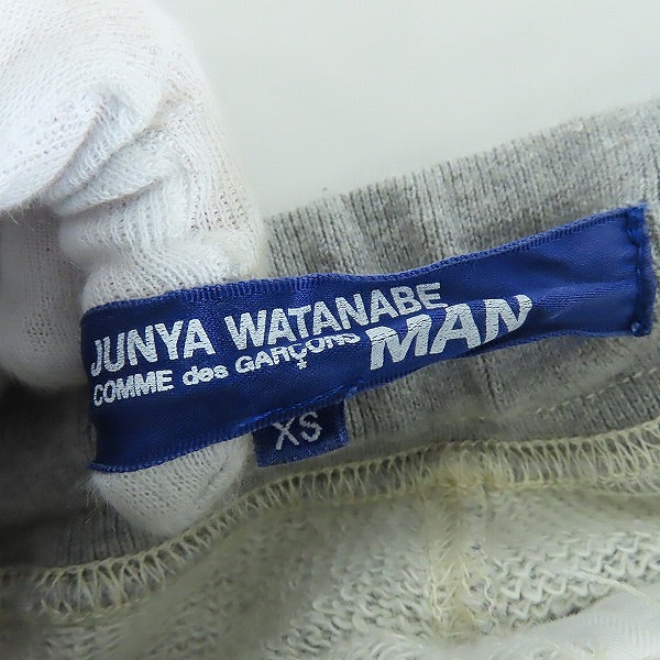 実際に弊社で買取させて頂いたJUNYA WATANABE MAN/ジュンヤワタナベマン COMME des GARCONS 綿度詰め裏毛 スウェットパンツ WB-P040 AD2018/XSの画像 4枚目
