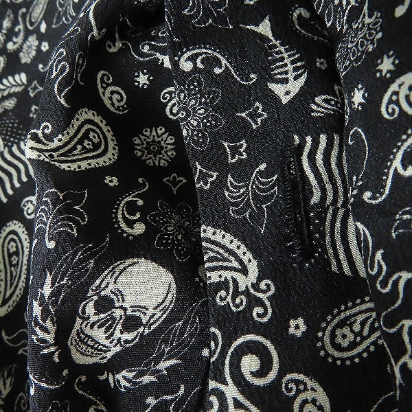 実際に弊社で買取させて頂いた【JPタグ】 SAINT LAURENT PARIS/サンローランパリ 19SS スカル ペイズリー総柄シルク長袖シャツ 564172 Y595U/37の画像 8枚目