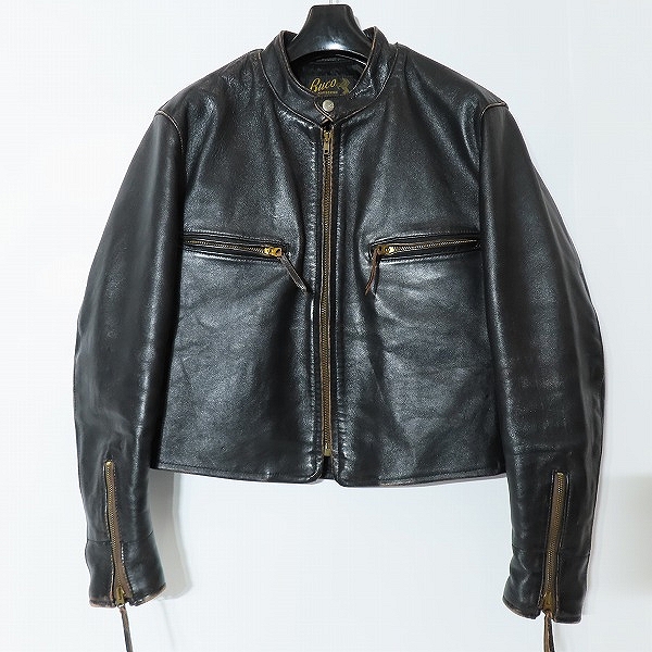 実際に弊社で買取させて頂いたBUCO/ブコ REAL McCOY'S/リアルマッコイズ J-57 HORSEHIDE/ホースハイド シングルライダースジャケット/40