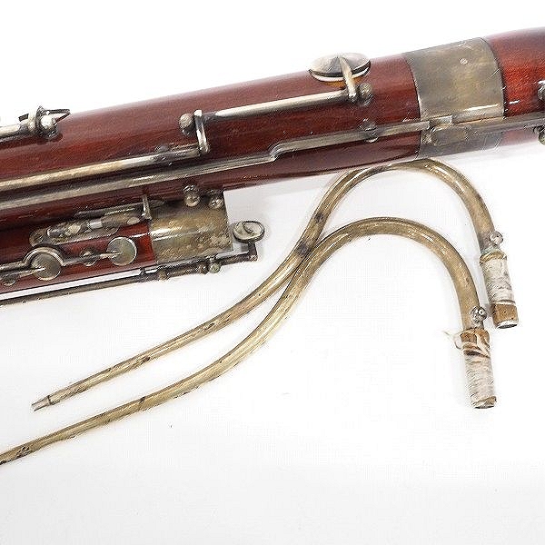 実際に弊社で買取させて頂いた★【難有り】W.Schreiber/W.シュライバー 木製 ファゴット/バスーン ボーカル2本付 ドイツ製 ハードケース付　の画像 6枚目