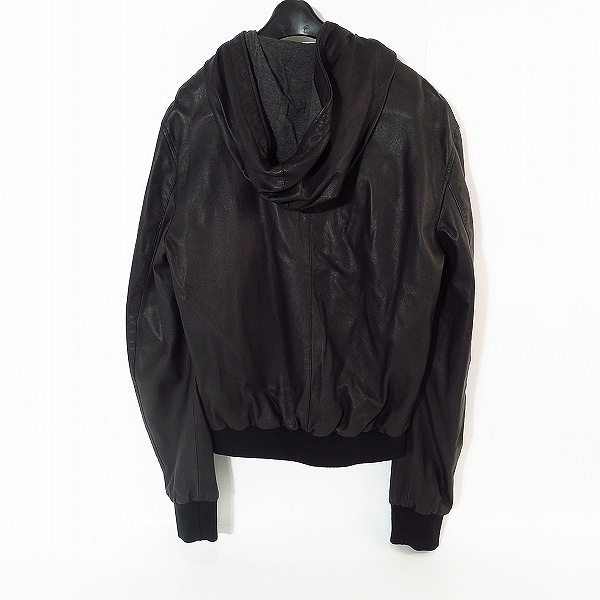 実際に弊社で買取させて頂いたBARNEYS NEW YORK/バーニーズニューヨーク フーディー ライダースジャケット /US42の画像 1枚目