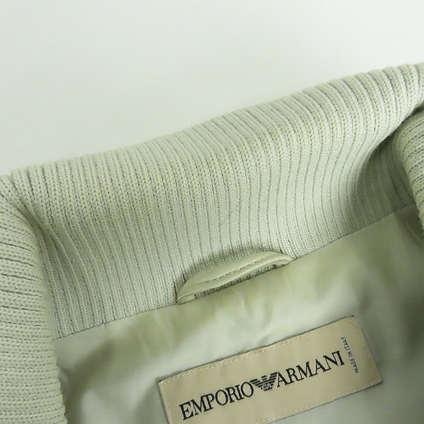 実際に弊社で買取させて頂いた【JPタグ】EMPORIO ARMANI/エンポリオアルマーニ サイド/リブニット レザージャケット/46の画像 6枚目