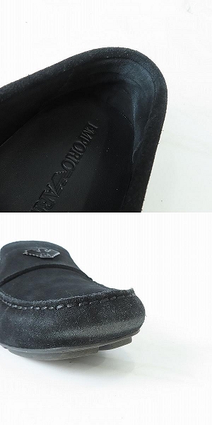 実際に弊社で買取させて頂いたEMPORIO ARMANI/エンポリオアルマーニ スエード ロゴ ドライビングシューズ X4B124/27の画像 7枚目