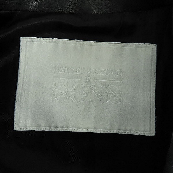 実際に弊社で買取させて頂いたUNITED ARROWS＆SONS/ユナイテッドアローズ アンド サンズ ダブルライダースベストジャケット  5599-699-1203/Lの画像 2枚目
