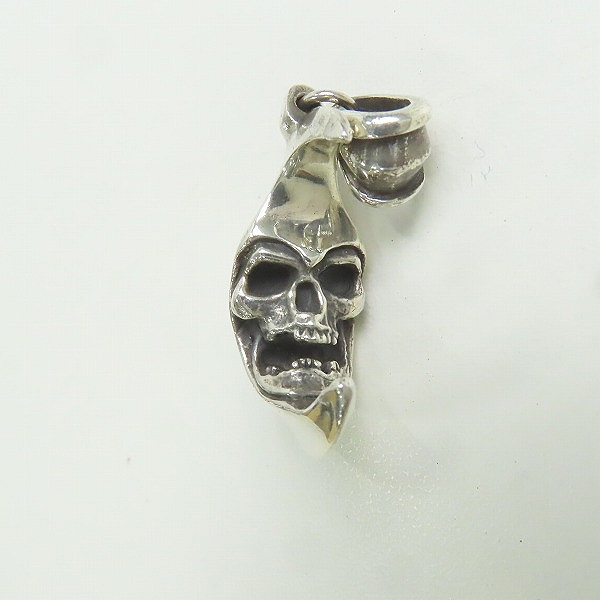 実際に弊社で買取させて頂いたCRAZY PIG/クレイジーピッグ SKULL IN THE MOON PENDANT/スカルインザムーンペンダント　の画像 4枚目
