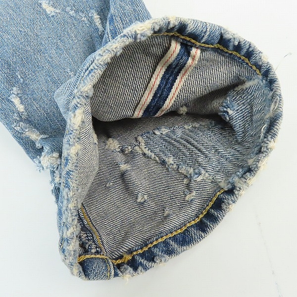 実際に弊社で買取させて頂いたCRIMIE/クライミー BORN FREE SUPER CLASH DENIM JEANS ダメージ加工 デニムパンツ CR1-02A1-PL05 /Lの画像 8枚目