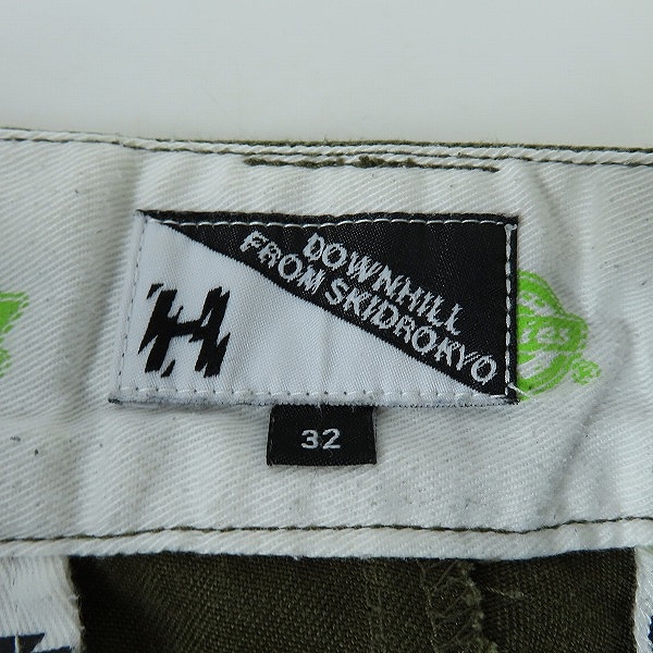 実際に弊社で買取させて頂いたHUF×Dickies/ハフ×ディッキーズ DOWNHILL FROM SKIDROKYO スケーターパンツ/ワークパンツ/32の画像 2枚目