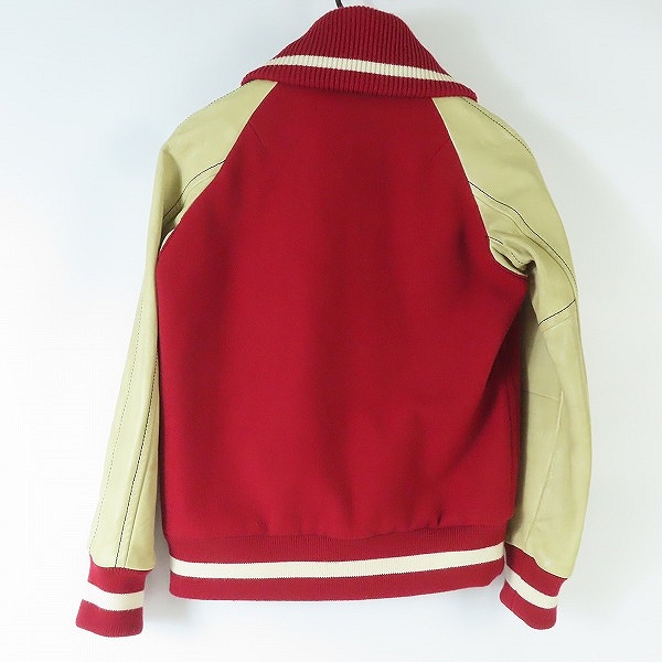 実際に弊社で買取させて頂いたNUMBER (N)INE/ナンバーナイン 復刻 袖レザー メルトンウール 袖カウスタジャン/ブルゾン/2の画像 1枚目