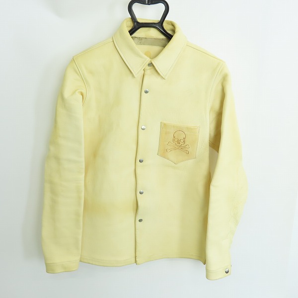 実際に弊社で買取させて頂いたmastermind JAPAN × Orga/マスターマインド×オルガ 10周年記念 07-08AW HEARTFUL 入れ墨加工レザージャケット OMR-SH6-72/Mの画像 0枚目