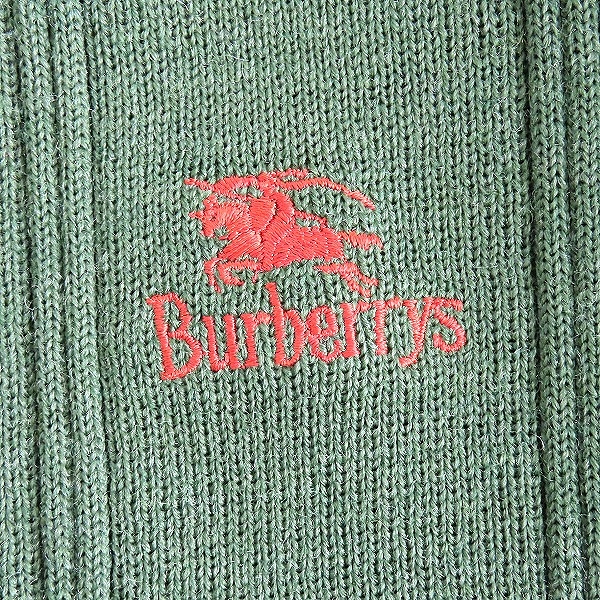 実際に弊社で買取させて頂いたBurberrys/バーバリー イングランド製 エルボーパッチ ショルダーパッチ ウール ニット/Lの画像 4枚目