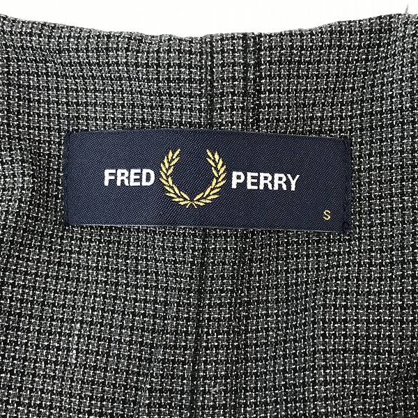 実際に弊社で買取させて頂いたFRED PERRY/フレッドペリー Micro Jacquard Coat/マイクロ ジャガードコート F2640/Sの画像 2枚目