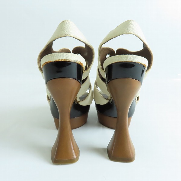 実際に弊社で買取させて頂いたMARNI/マルニ 厚底サンダル ヒール/34の画像 1枚目