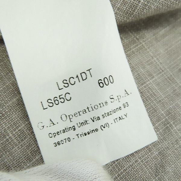 実際に弊社で買取させて頂いたGIORGIO ARMANI/ジョルジオ アルマーニ  オールリネン ジップアップシャツ/39/15.5の画像 6枚目