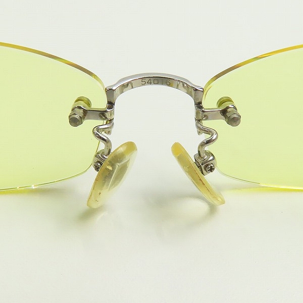 実際に弊社で買取させて頂いたBVLGARI/ブルガリ リムレスフレーム スクエアレンズ 度入りサングラス 283T 420の画像 8枚目