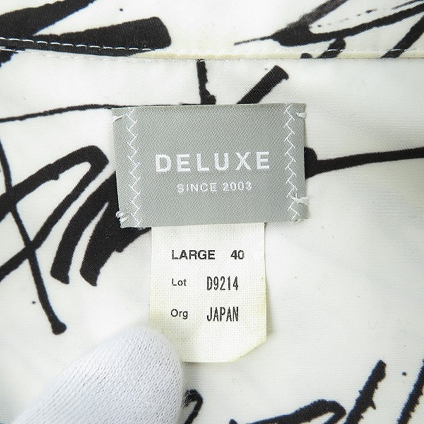 実際に弊社で買取させて頂いたDELUXE/デラックス 総柄長袖シャツ Lの画像 2枚目