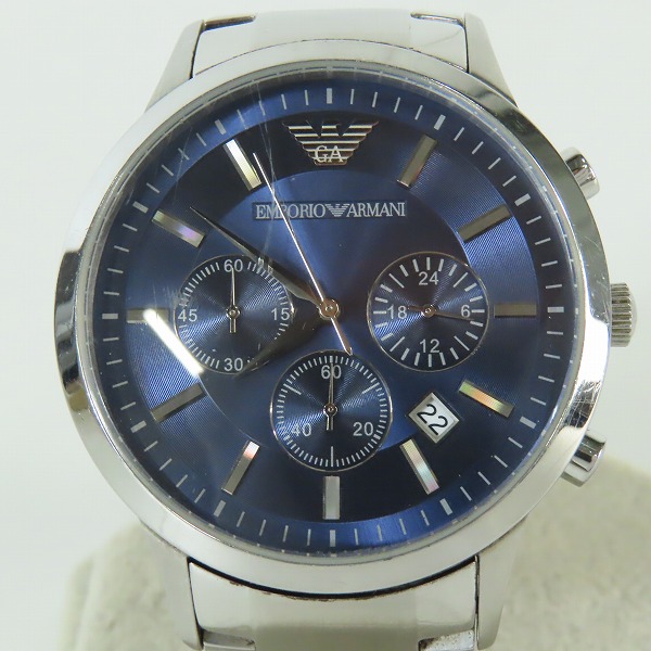 実際に弊社で買取させて頂いたEMPORIO ARMANI/エンポリオアルマーニ クロノグラフ クオーツ腕時計 AR-2448【動作未確認】