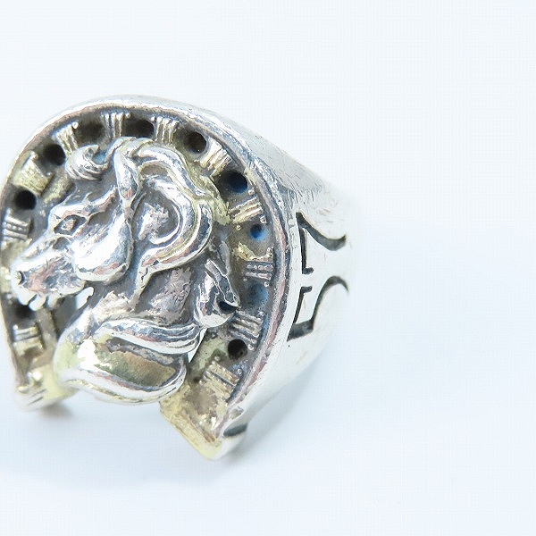 実際に弊社で買取させて頂いたBWL×MARK MAHONY/ビルウォールレザー×マークマホーニー ゴールドサダー ホースシューリング 20号の画像 8枚目