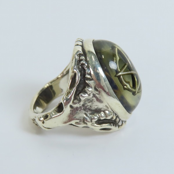 実際に弊社で買取させて頂いた【ギャラ付】ALEX STREETER/アレックスストリーター SPストーン ソーダライト エンジェルハート リング w/サークルスター/17号の画像 3枚目