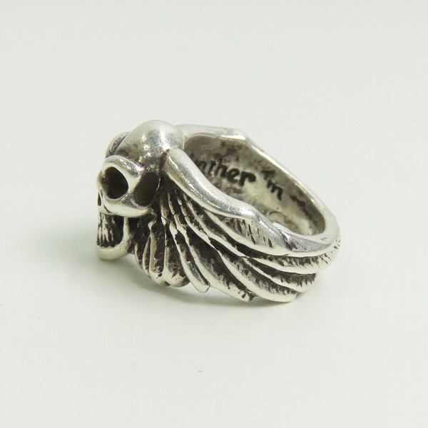 実際に弊社で買取させて頂いた【ギャラ付】BWL/ビルウォールレザー Wing w Good Luck Skull Ring/ウィング w グッドラックスカルリング/18号 の画像 2枚目