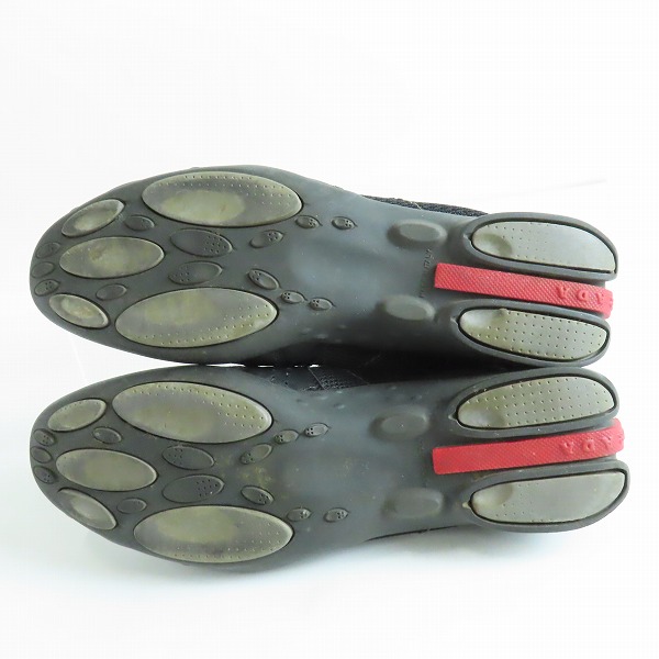 実際に弊社で買取させて頂いた【観賞用】PRADA/プラダ レザー切り替え スニーカー シューズ/35.5の画像 2枚目