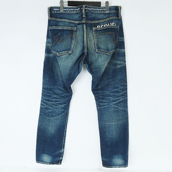 実際に弊社で買取させて頂いたSEQUEL×fragment design/シークエル×フラグメントデザイン リジットデニムパンツ ウォッシュ加工 Mの画像 1枚目