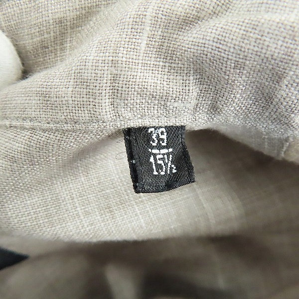実際に弊社で買取させて頂いたGIORGIO ARMANI/ジョルジオ アルマーニ  オールリネン ジップアップシャツ/39/15.5の画像 3枚目