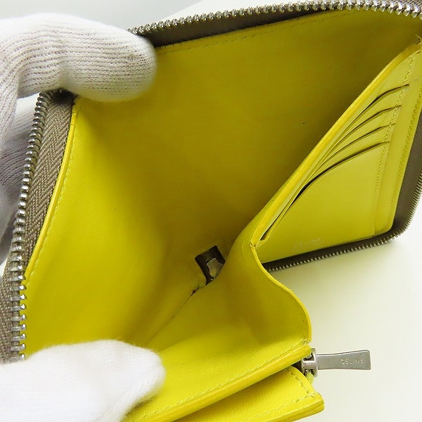 実際に弊社で買取させて頂いたCELINE/セリーヌ ミディアム ラウンドファスナー 二つ折り財布 104393の画像 5枚目