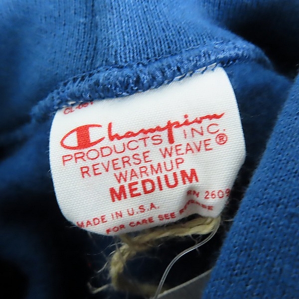 実際に弊社で買取させて頂いた【未使用】Champion/チャンピオン REVERSE WEAVE パーカー C5-E101 インクブルー Mの画像 2枚目