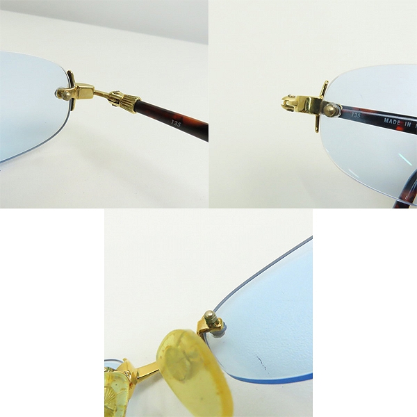 実際に弊社で買取させて頂いたALFRED DUNHILL/アルフレッド ダンヒル 度なし サングラス/アイウェア リムレスフレーム の画像 9枚目