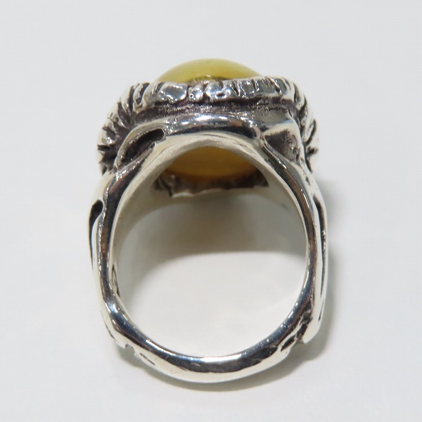 実際に弊社で買取させて頂いたALEX STREETER/アレックスストリーター 17年限定 デビルハートリング パウダーバルティックアンバー 13-13.5号の画像 5枚目