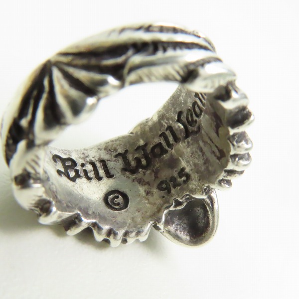 実際に弊社で買取させて頂いた【ギャラ付】BWL/ビルウォールレザー Wing w Good Luck Skull Ring/ウィング w グッドラックスカルリング/18号 の画像 6枚目