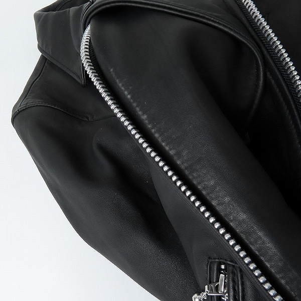 実際に弊社で買取させて頂いたNANO UNIVERSE/ナノユニバース シープレザー ダブルライダースジャケット NUC63L01081SH Lの画像 5枚目