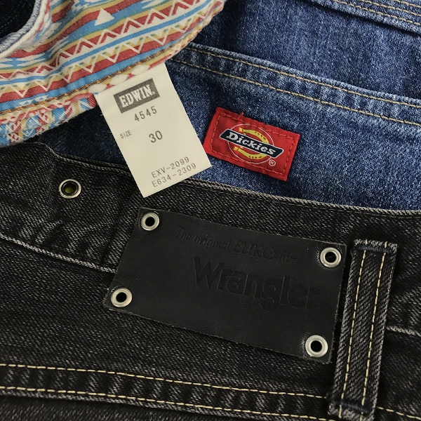 実際に弊社で買取させて頂いた【おまとめ】Wrangler/ラングラー EDWIN/エドウィン Dickies/ディッキーズ 他 デニムパンツ 等 
