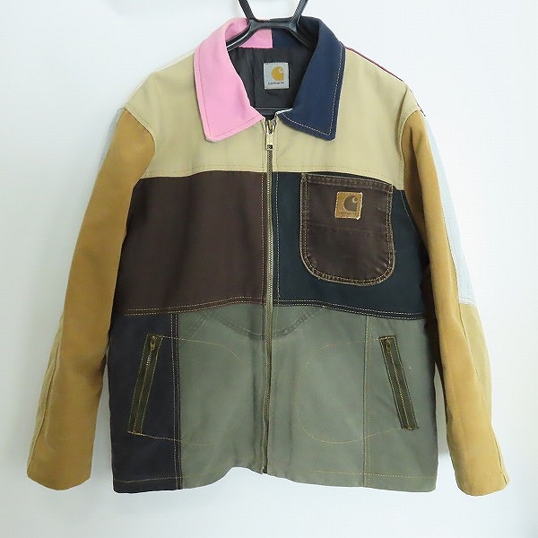 実際に弊社で買取させて頂いたcarhartt/カーハート ダックジャケット リメイク 再構築 パッチワーク マルチカラー