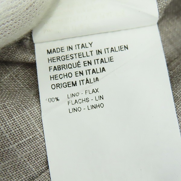 実際に弊社で買取させて頂いたGIORGIO ARMANI/ジョルジオ アルマーニ  オールリネン ジップアップシャツ/39/15.5の画像 5枚目