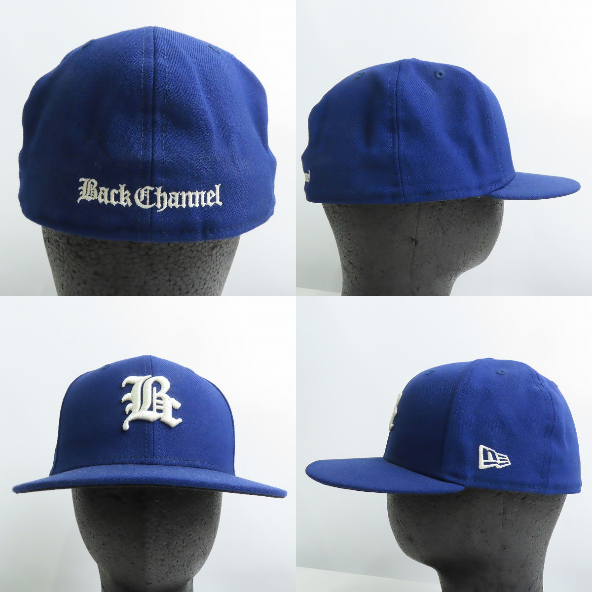 実際に弊社で買取させて頂いたNEW ERA×BACK CHANNEL/ニューエラ×バックチャンネル ロゴ刺繍 ブルー キャップ/帽子の画像 1枚目