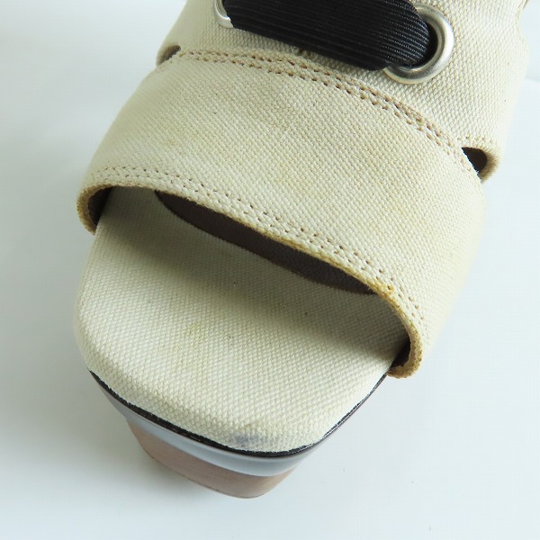 実際に弊社で買取させて頂いたMARNI/マルニ 厚底サンダル ヒール/34の画像 6枚目