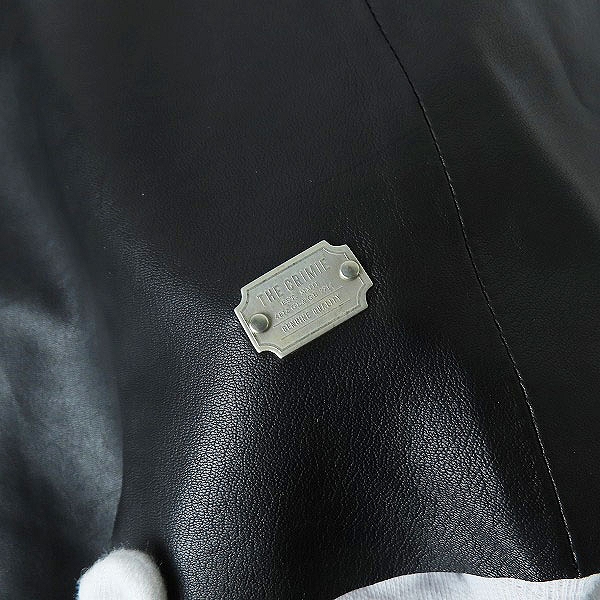 実際に弊社で買取させて頂いた【難有り】CRIMIE/クライミー LEATHER HENRLY NECK SHIRT ラムレザー ヘンリーネックシャツ CR1-02A1-SS31 /XLの画像 7枚目
