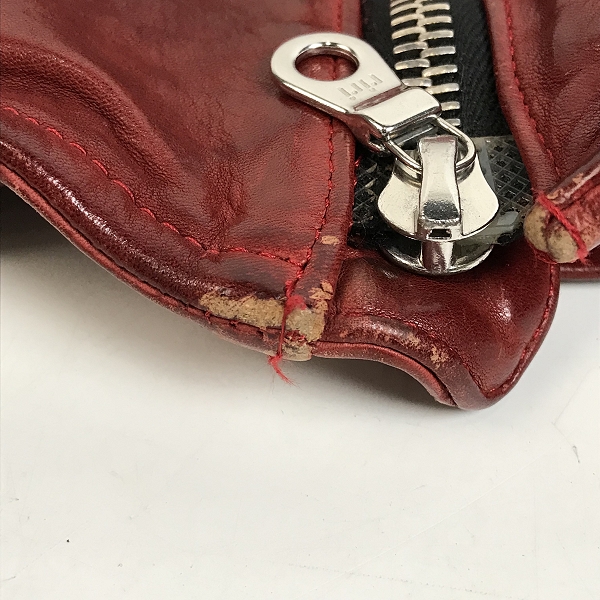 実際に弊社で買取させて頂いたBACKLASH/バックラッシュ イタリアンダブルショルダー 製品染 ライダース ジャケット 1254-16/3の画像 6枚目