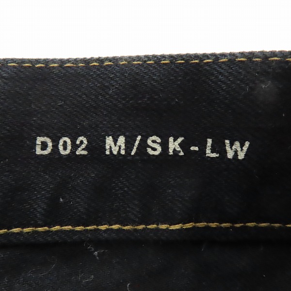 実際に弊社で買取させて頂いたSAINT LAURENT PARIS/サンローランパリ 17SS クラッシュ加工 スキニーブラックデニムパンツ 391659 Y806K/29の画像 3枚目