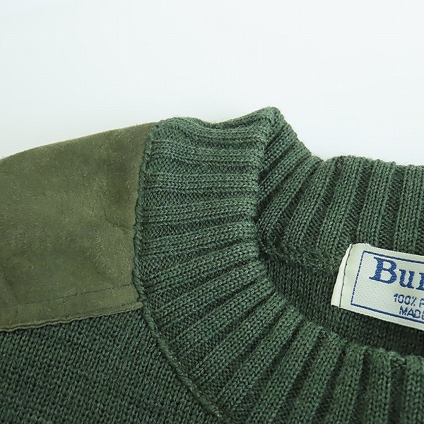 実際に弊社で買取させて頂いたBurberrys/バーバリー イングランド製 エルボーパッチ ショルダーパッチ ウール ニット/Lの画像 7枚目