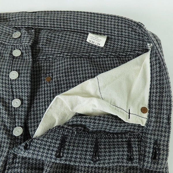 実際に弊社で買取させて頂いたSUGAR CANE/シュガーケーン 千鳥格子柄パンツ/W36 L34の画像 4枚目