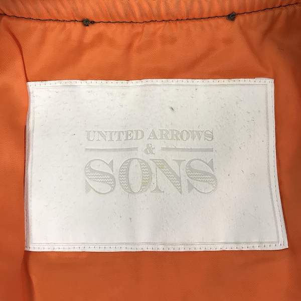 実際に弊社で買取させて頂いたUNITED ARROWS＆SONS/ユナイテッドアローズ＆サンズ MA-1 ボマージャケット/5525-133-0114/Lの画像 2枚目