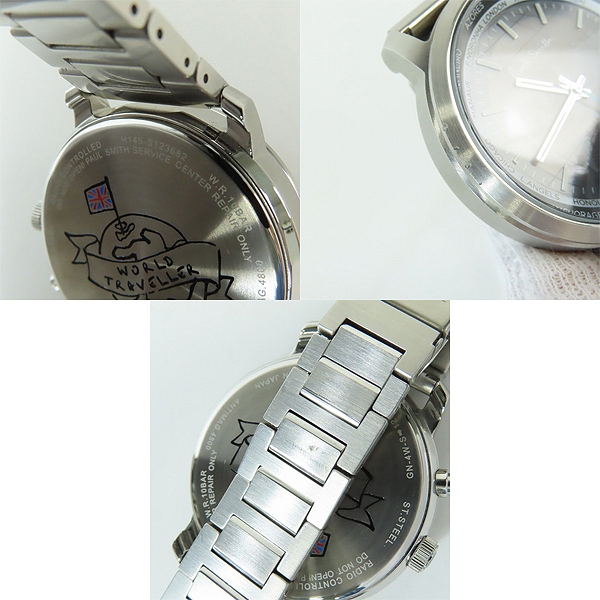 実際に弊社で買取させて頂いたPaul Smith/ポールスミス World Traveller 電波ソーラー H145-S123682の画像 5枚目