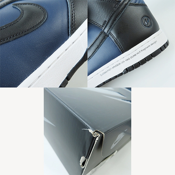 実際に弊社で買取させて頂いたNIKE×FRAGMENT DESIGN/ナイキ×フラグメントデザイン DUNK HI/ダンク ハイ ミッドナイトネイビー DJ0383-400/27.5の画像 6枚目