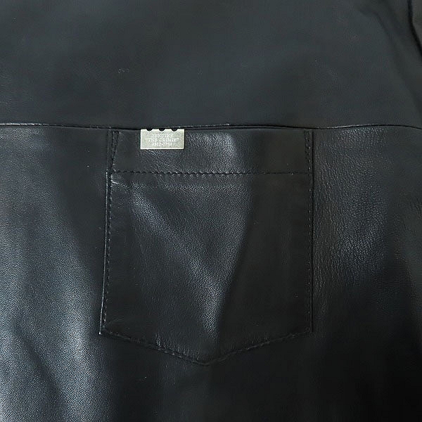 実際に弊社で買取させて頂いた【難有り】CRIMIE/クライミー LEATHER HENRLY NECK SHIRT ラムレザー ヘンリーネックシャツ CR1-02A1-SS31 /XLの画像 4枚目