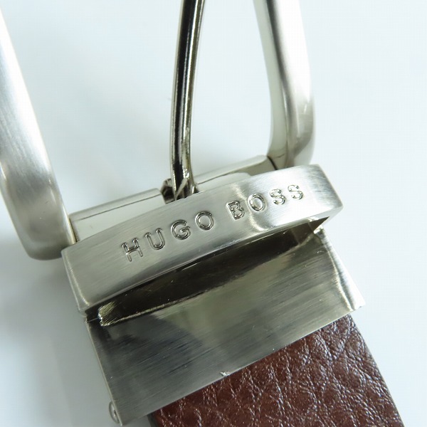 実際に弊社で買取させて頂いたHUGO BOSS/ヒューゴボス レザー ベルト ブラウンの画像 4枚目