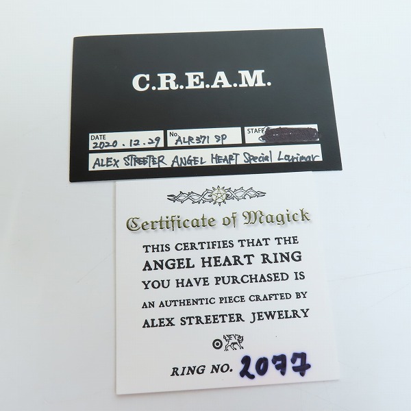 実際に弊社で買取させて頂いた【ギャラ付】ALEX STREETER/アレックスストリーター SPストーン ラリマー エンジェルハート リング/17号の画像 9枚目