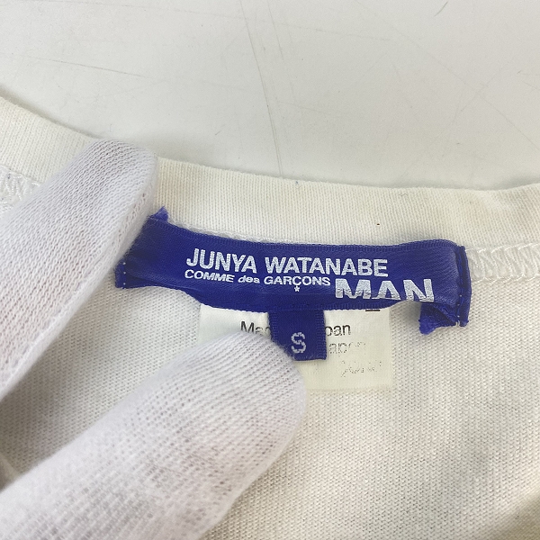 実際に弊社で買取させて頂いたCOMME des GARCONS JUNYA WATANABE MAN/コムデギャルソン 綿天竺×多素材MIX Tシャツ WQ-T020 /Sの画像 2枚目