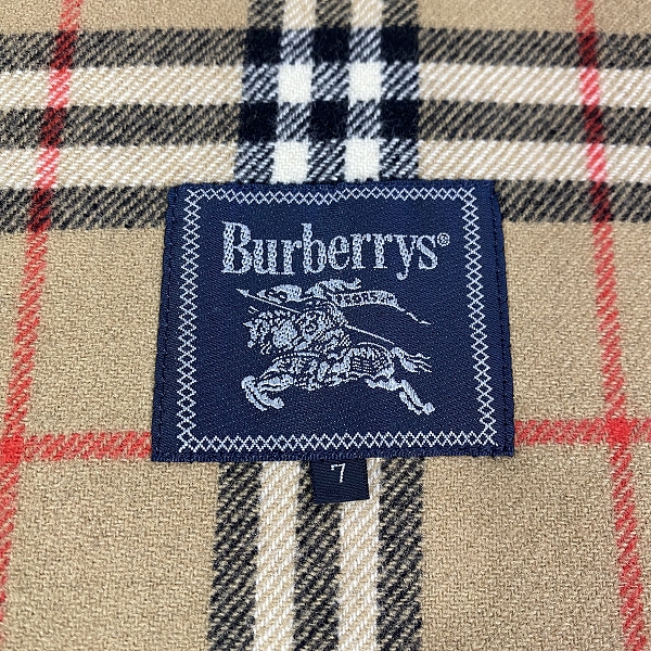 実際に弊社で買取させて頂いたBURBERRYS/バーバリーズ 裏地チェック柄 カシミア入り ウールステンカラーコート /7ARの画像 2枚目